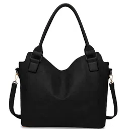 SYGA Colourblocked Leather Structured Hobo Bag with Tasselled image 2