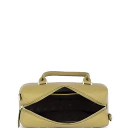 Tortoise Leather Structured Handheld Bag image 5