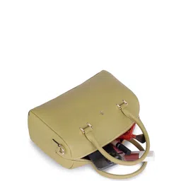 Tortoise Leather Structured Handheld Bag image 3