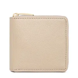 KLEIO Women Vegan Solid Zip Around Wallet-image-1