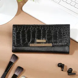 Teakwood Leathers Textured Leather Two Fold Wallet-image-0