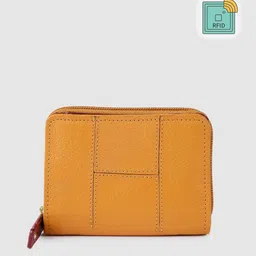 Hidesign Women Mustard Leather Two Fold Wallet-picture-20