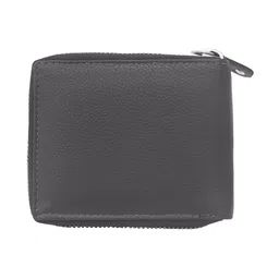 Kara Men Brown Solid Zip Around Leather Wallet image 4