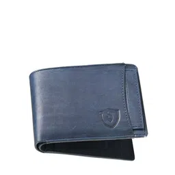 Keviv Men Blue Leather Two Fold Wallet image 2