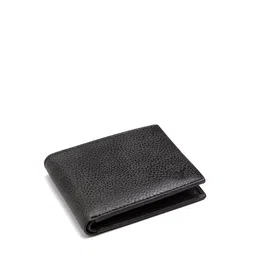 NAPA HIDE Men Black Leather RFID Textured Two Fold Wallet image 3