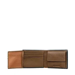 Eske Men Black Textured Leather Two Fold Wallet image 2