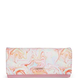 Metro Women Abstract Printed Two Fold Wallet image 1