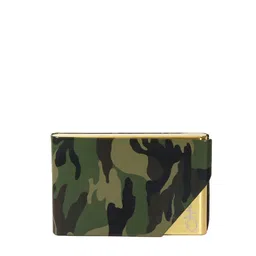 Style SHOES Men Green & Gold-Toned Camouflage Printed PU Card Holder-image-17