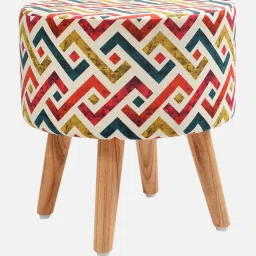 riance creations Alexis Zig Zag Fabric Seating Stool In Multi Color image 3