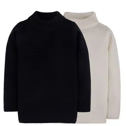 RVK Pack of 2 Unisex Kids Black & Off White Pullover-picture-42