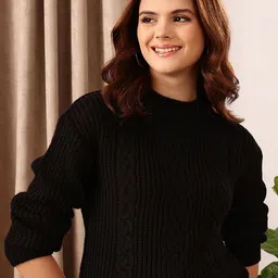 STREET 9 Cable Knit Acrylic Pullover-image-16