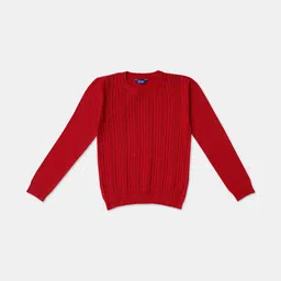 R&B Boys Red Cable Knit Pullover-picture-23