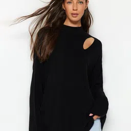 Trendyol Ribbed Cut Out Detail Pullover-picture-26