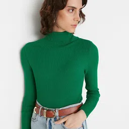 Trendyol Women Green Pullover-picture-15