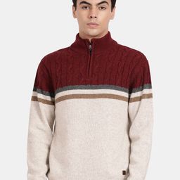 t-base Colourblocked Turtle Neck Pullover Sweater-picture-45