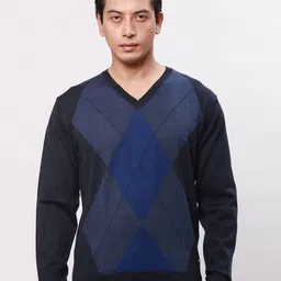 Park Avenue Men Argyle Printed Pullover-picture-26