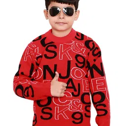 BAESD Boys Typography Round Neck Full Sleeves Ribbed Pullover Sweaters-picture-35