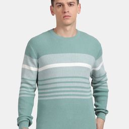t-base Colourblocked Round Neck Long Sleeves Cotton Pullover Sweater-picture-44