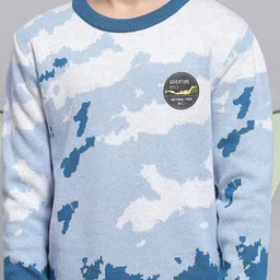 Monte Carlo Boys Abstract Printed Ribbed Pure Cotton Pullover image 2