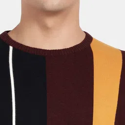 t-base Men Cotton Striped Pullover image 2