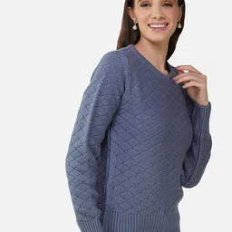 Chemistry Geometric Self Design Acrylic Pullover image 4