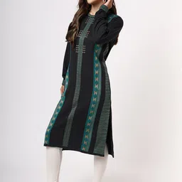 KEIKO Women Charcoal Ethnic Motifs Printed Kurta image 4