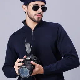 Bharatasya Mock Collar Pullover Cotton Sweater image 3