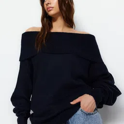 Trendyol Off-Shoulder Ribbed Pullover Sweaters image 3