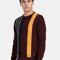 t-base Men Cotton Striped Pullover image 3