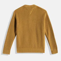 Tommy Hilfiger Boys Camel Brown Striped Pullover image 5