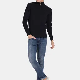 t-base Men Mock Neck Cotton Pullover image 3