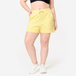 domyos Women's Fitness Shorts with Pocket 520 - Pale Yellow-picture-47