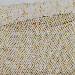 Signature Brown & White 2 Pieces Geometric AC Room Single Bed Dohar-picture-34