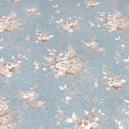 Steve & Anderson Elevate Blue Floral 164 TC Queen Bedsheet image 5