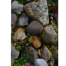 Jaamso Royals Black & White Brick Stone Printed Self-Adhesive Wallpaper-image-98