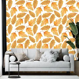 Wallpics Yellow & White Floral Printed Self Adhesive Wall Sticker-picture-38