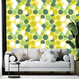 Wallpics Yellow and Green Geometric Printed Self-Adhesive Wallpaper Sticker-image-34