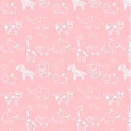 Jaamso Royals Pink & White Animal Design Printed Self Adhesive Wall Sticker-picture-3