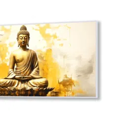 nestroots Canvas Framed Buddha on Vibrant Wall Painting image 4