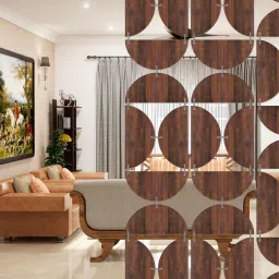 random Walnut Engineered Wood Set Of 24 Hanging Room Divider image 2