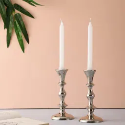voidrop Centerpiece Set Of 2 Silver Aluminium Candle Holder-picture-40