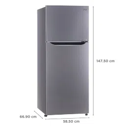 LG 260 Litres 2 Star Frost Free Double Door Refrigerator with Multi Air Flow System (GL-N292DDSY.ADSZEB, Dazzle Steel) image 3