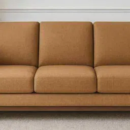 febonic Candy Fabric 3 Seater Sofa in Copper Brown Color image 1