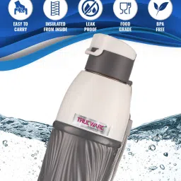 trueware Brown 850ml Pure Insulated Plastic Leak Proof Water Bottle image 3