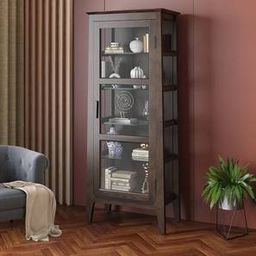 urban ladder Satori Solid Wood Bookshelf in American Walnut Finish-picture-9