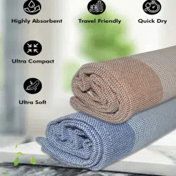 athom living Multicolour Cotton Striped 220 GSM Bath Towels 2 Pc image 4