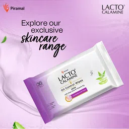Lacto Calamine Set of 2 Neem Oil Control Face Wipes with Aloevera & Niacinamide - 30N each image 4
