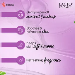 Lacto Calamine Set of 2 Neem Oil Control Face Wipes with Aloevera & Niacinamide - 30N each image 5