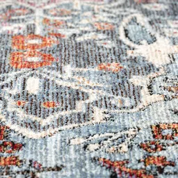 obsessions Dark Blue Abstract Polyester 59x32 Inches Machine Made Floor Runner image 3