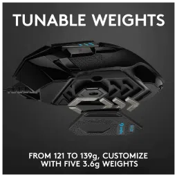 logitech G502 Hero Wired Optical Gaming Mouse (25600 DPI Adjustable, Lightsync RGB, Black) image 3